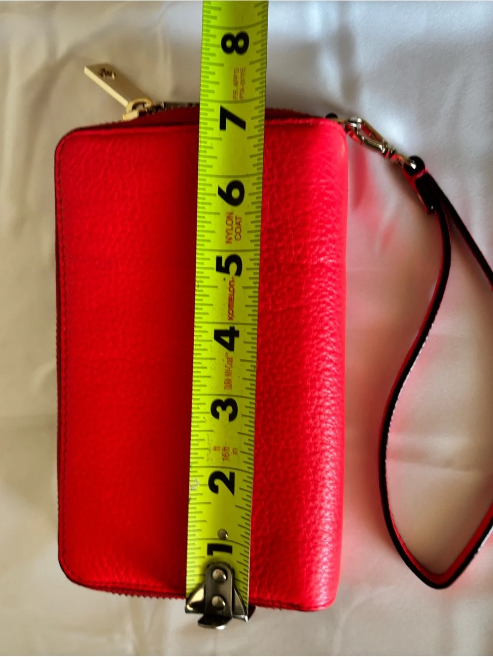 kate spade Coral Pebbled Leather Double Zip Continental Wallet Wristlet